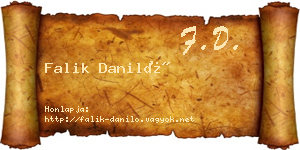 Falik Daniló névjegykártya